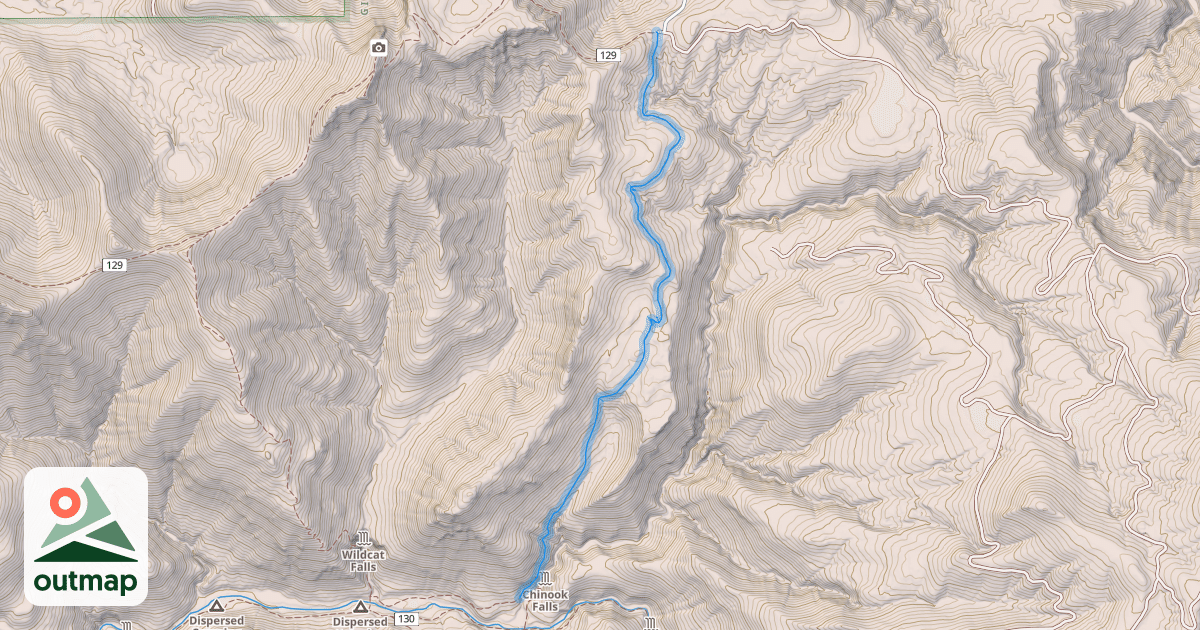 Map of Chinook Creek Trail #130A