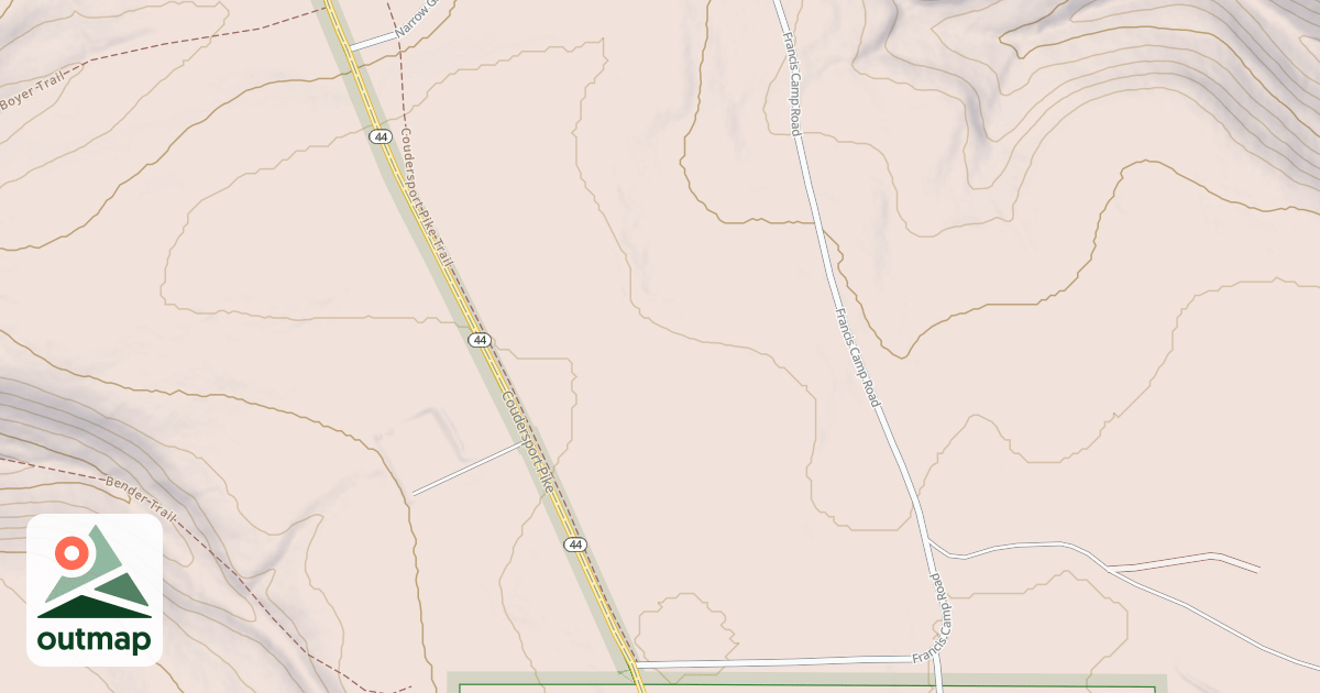 Map of Coudy Pike Snowmobile Trails