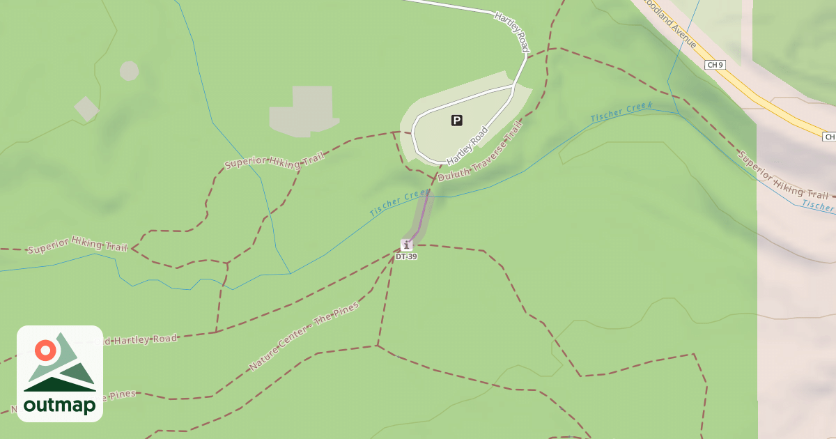 Map of Old Hartley Road/Duluth Traverse Trail