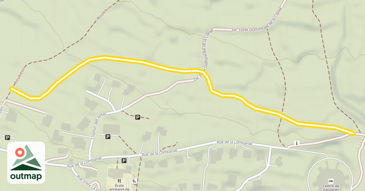 Map of Les Clapières - Champ Bellet / Robichet
