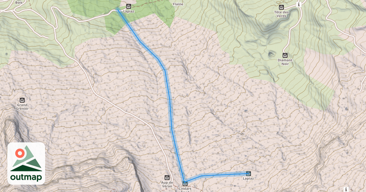 Map of Lapiaz