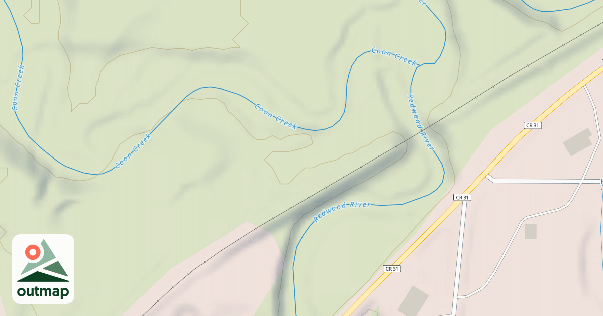 Map of Shady Oaks Native Prairie Adventure Trails