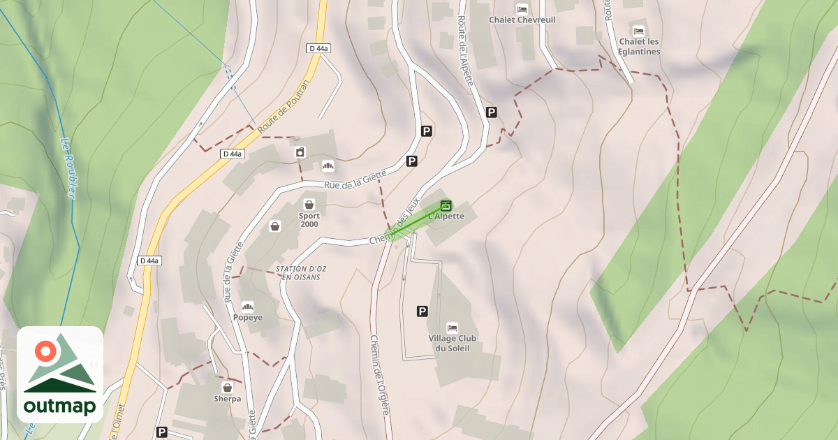 Map of Chemin de l'Orgière