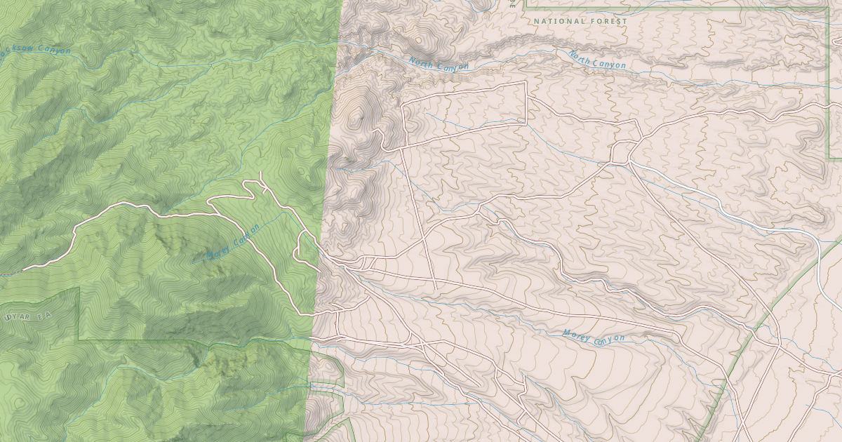 Map preview of MOREY CANYON ROAD