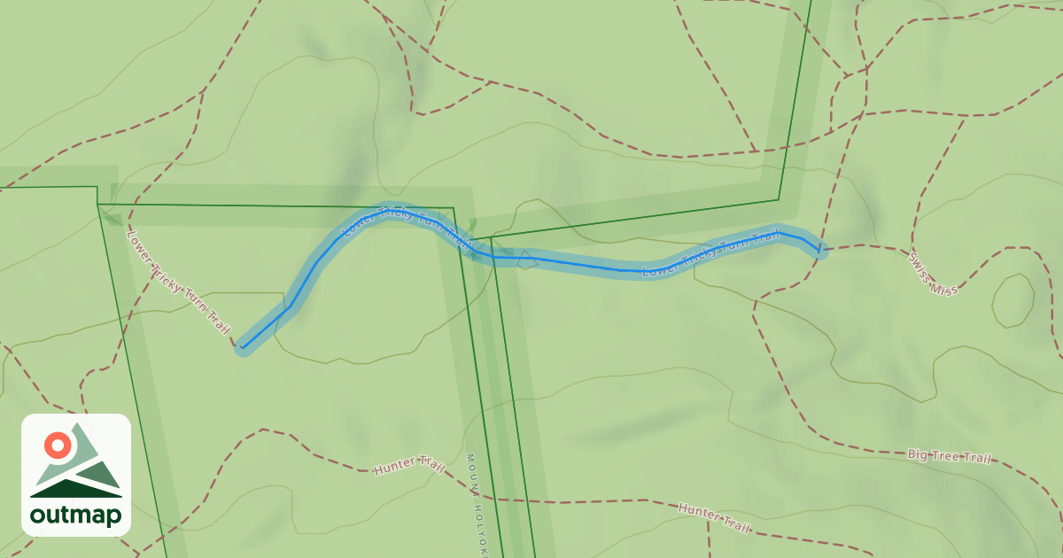 Map of Lower Tricky Turn Trail