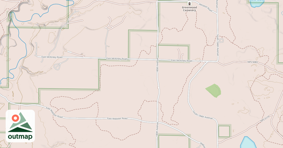 Map of HORSESHOE MOTORCYCLE TRAIL