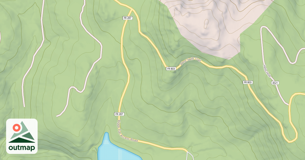 Map of RIGGS FLAT ACCESS