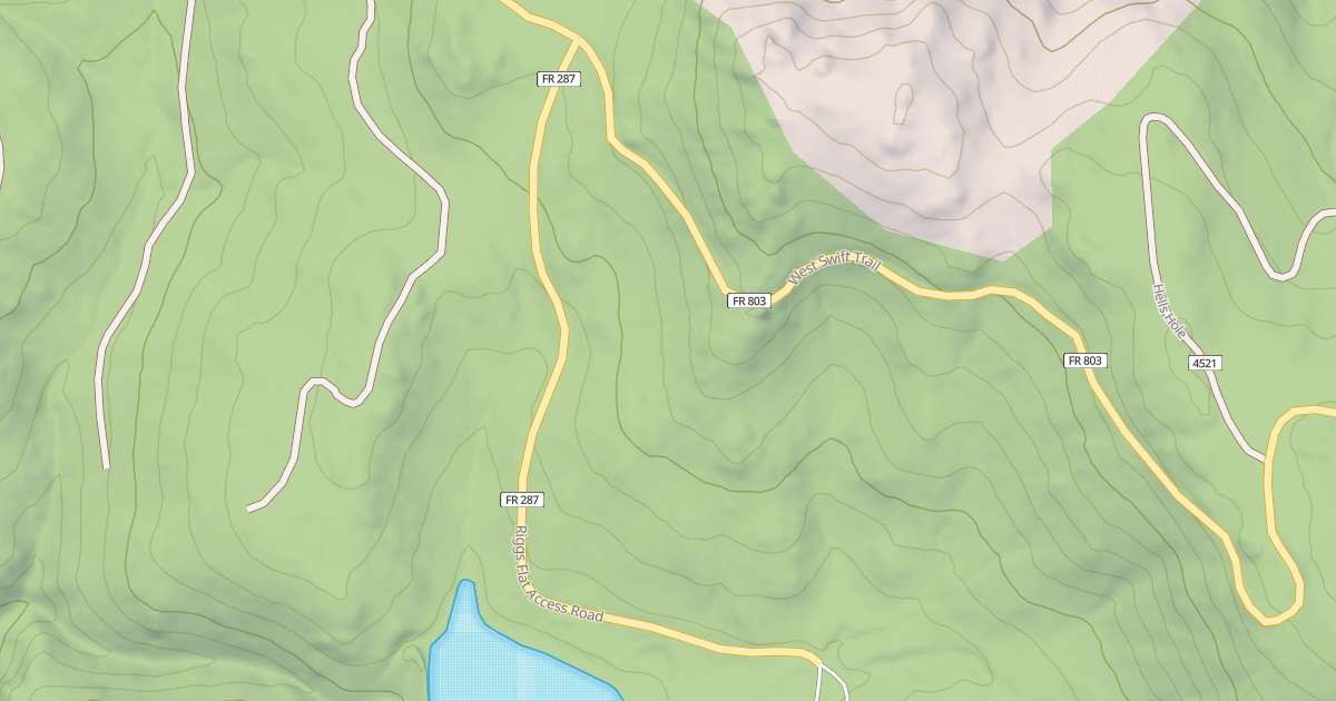 Map preview of RIGGS FLAT ACCESS