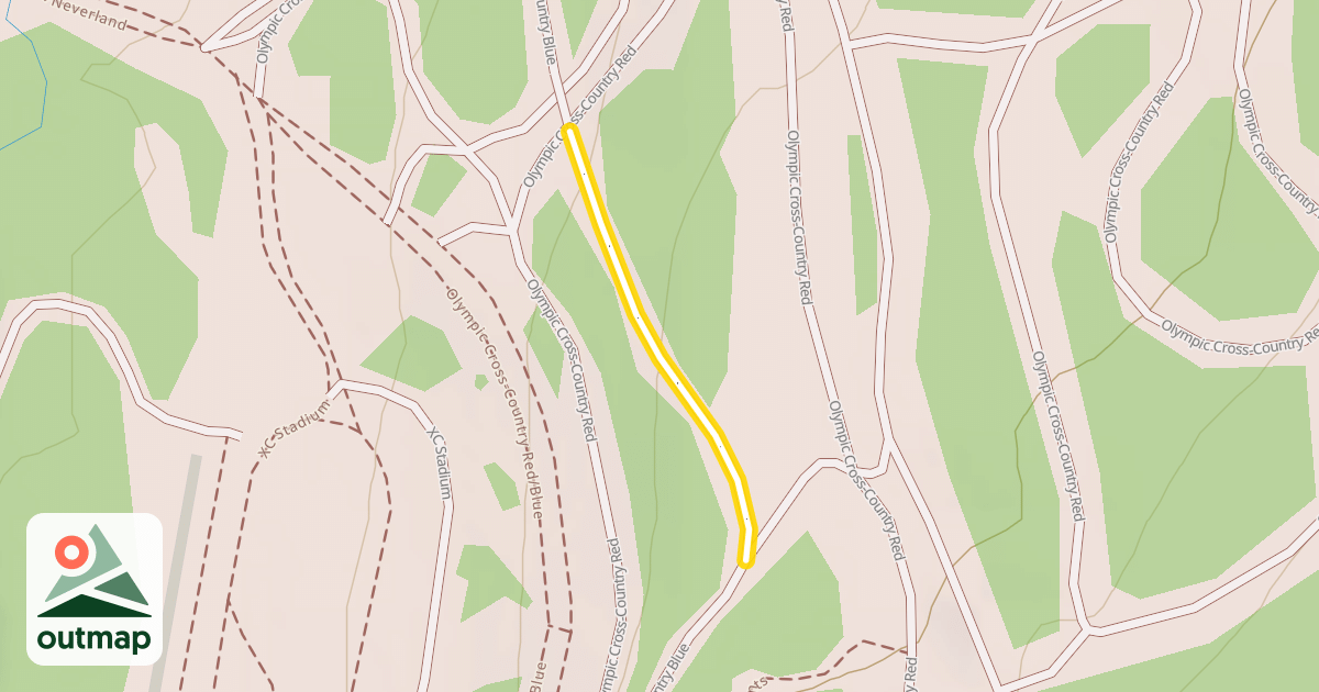 Map of Olympic Cross-Country Blue