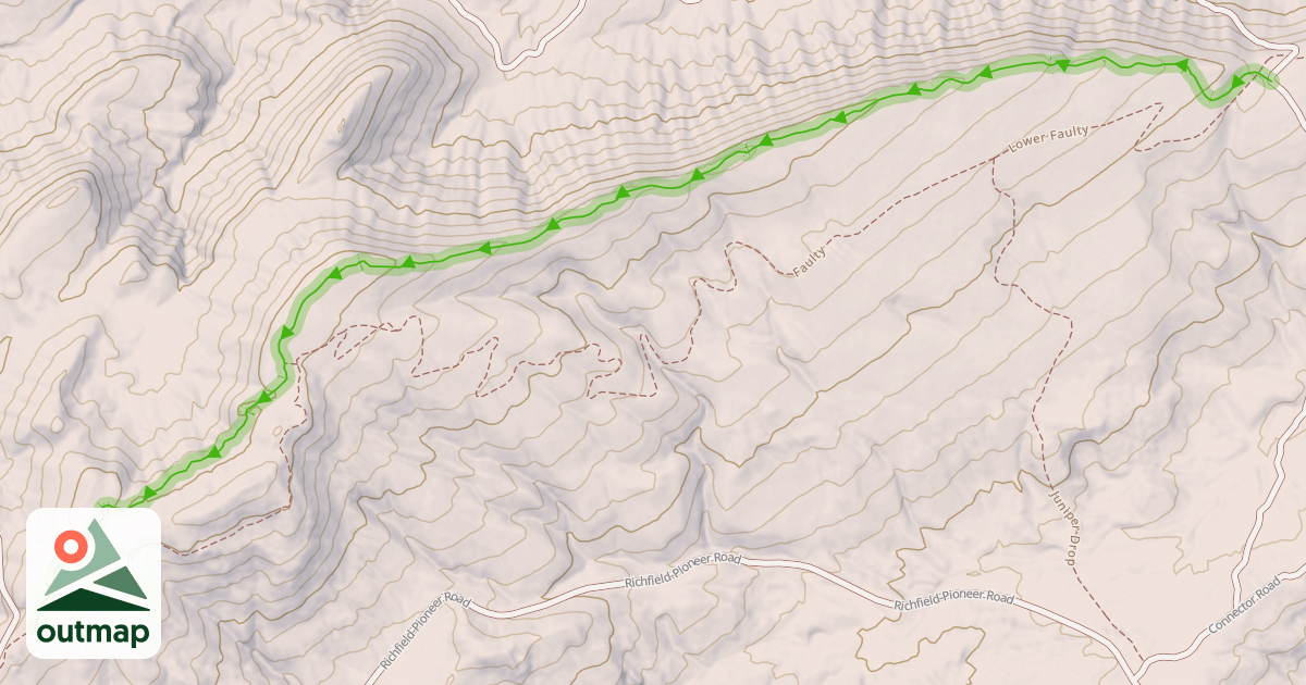 Map of Upper Cottonwood Rim