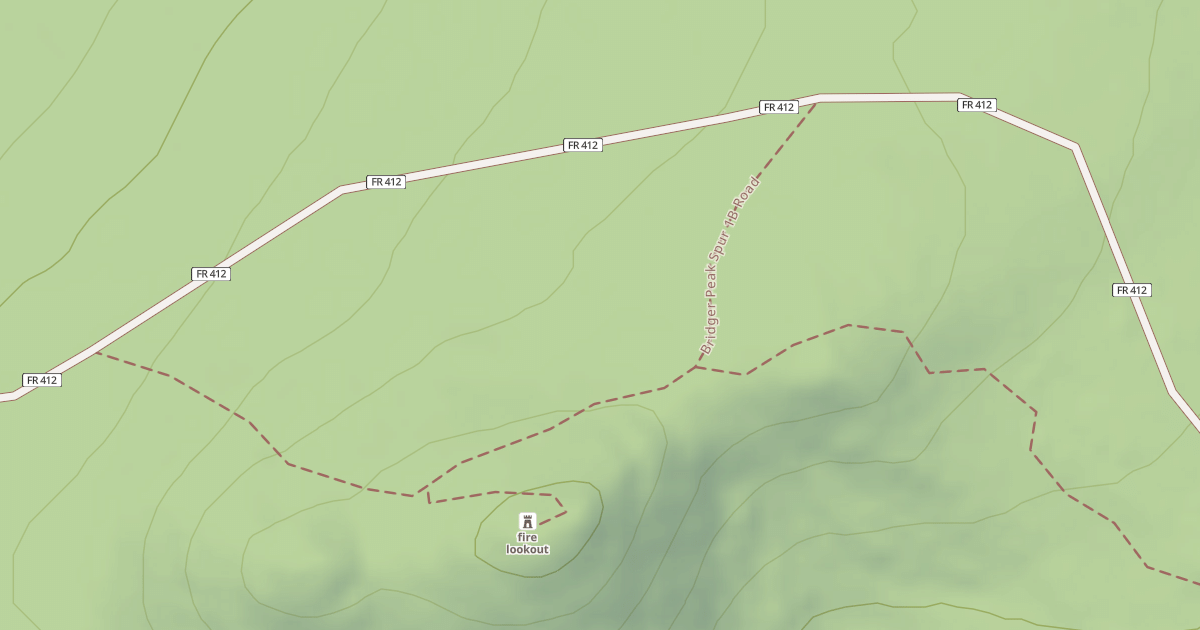 Map preview of BRIDGER PEAK SPUR 1B