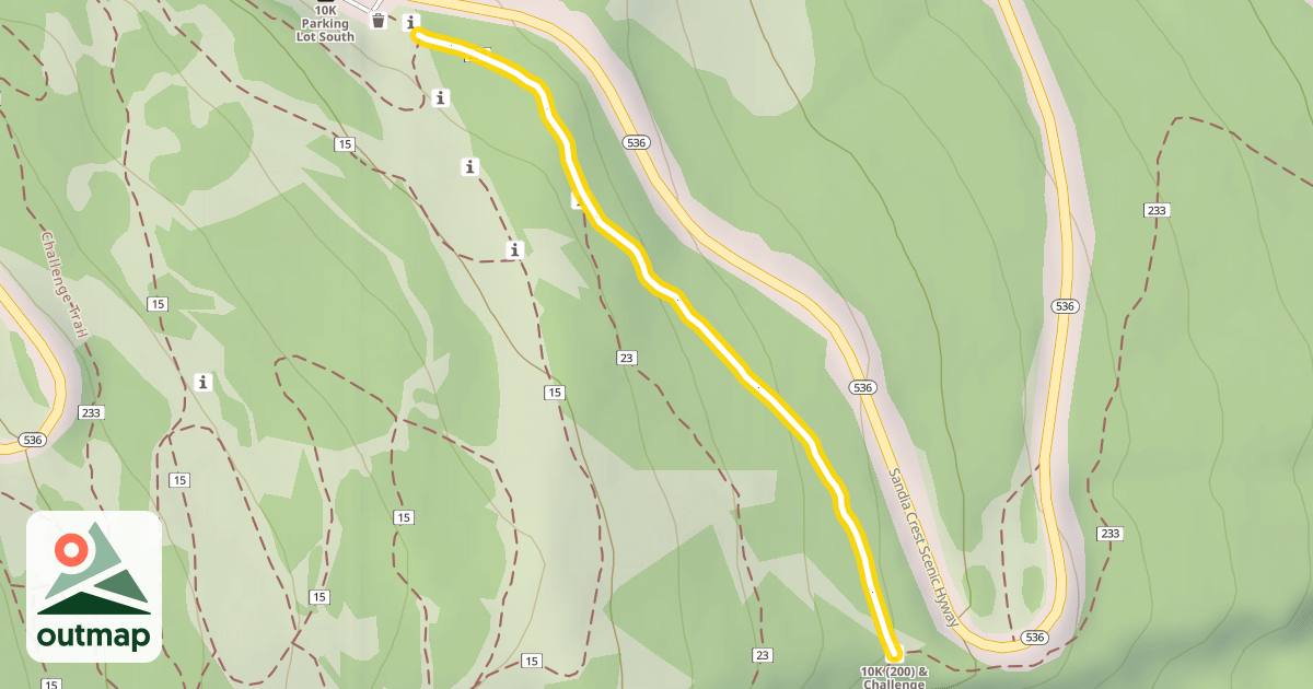 Map of 10K Trail South