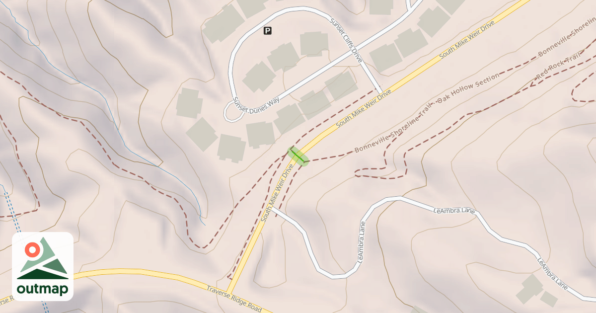 Map of Bonneville Shoreline Trail - Draper Section