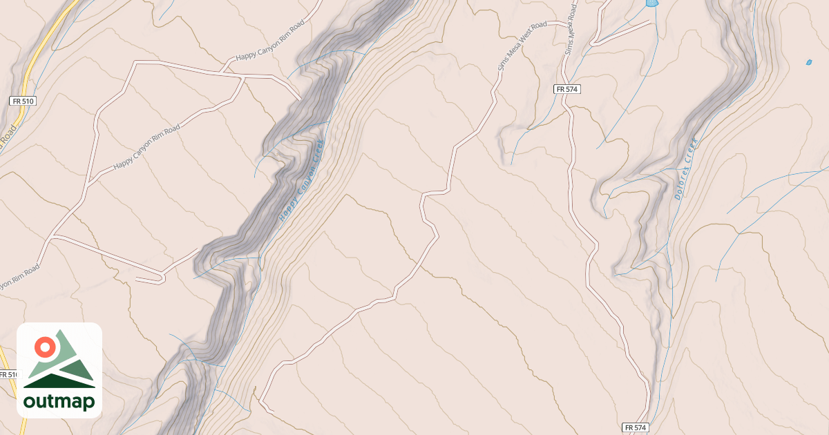 Map of SIMS MESA WEST