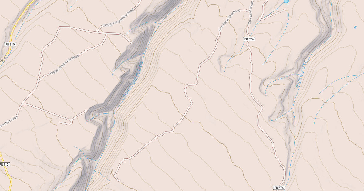 Map preview of SIMS MESA WEST