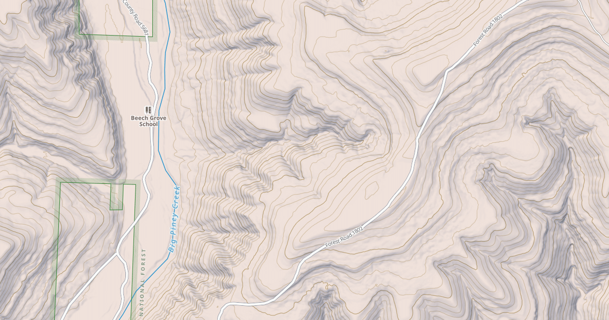 Map preview of USFS National Forest System Roads {AFFD2E01-CEAF-452D-9509-7AC9733C31C4}