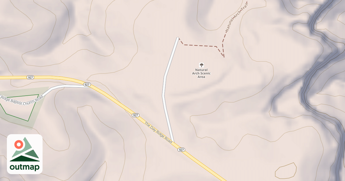 Map of NATURAL ARCH