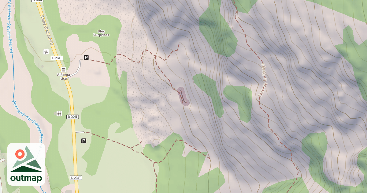 Map of Ailefroide - Secteur école (Draye droite)