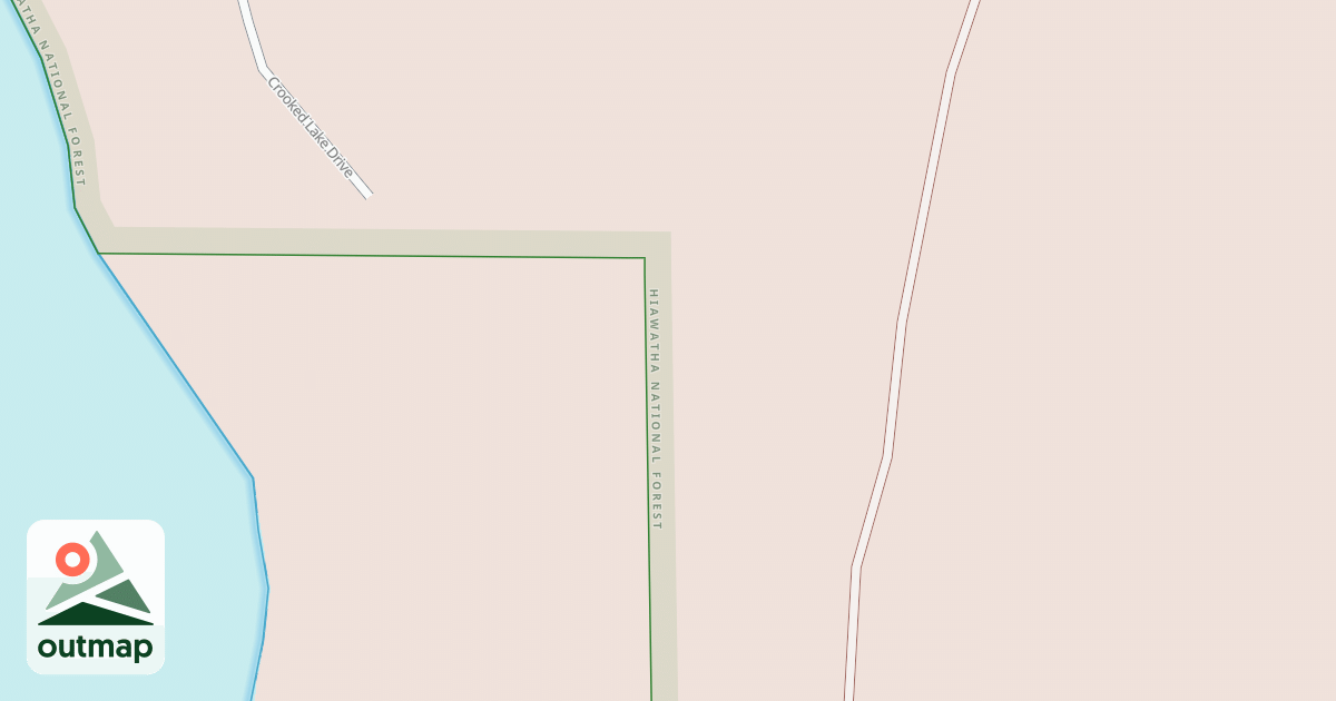 Map of CROOKED LAKE ROAD