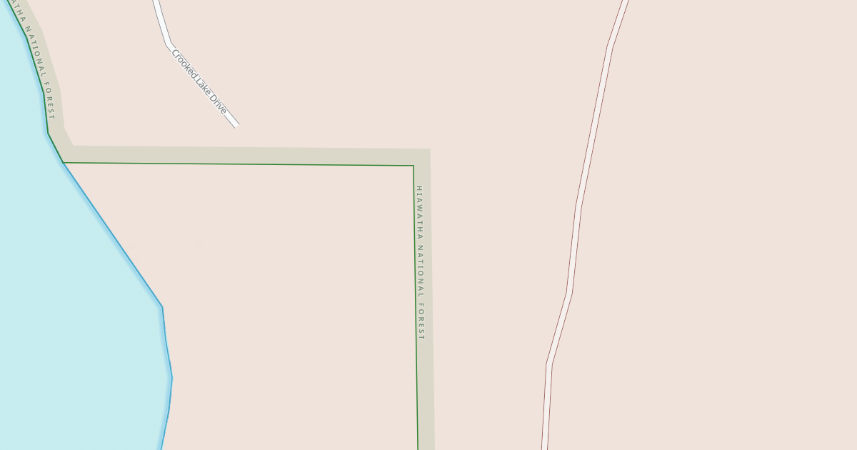 Map preview of CROOKED LAKE ROAD