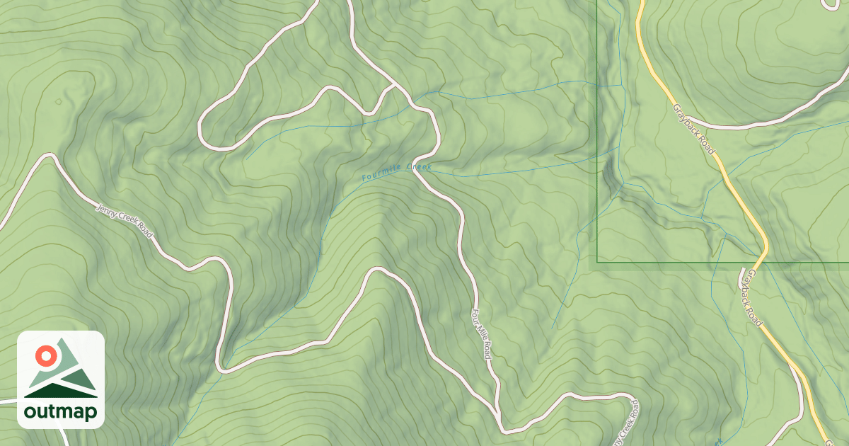 Map of FOUR MILE