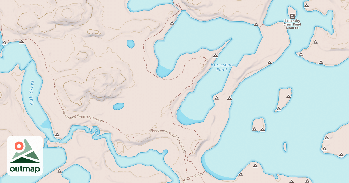 Map of Horseshoe Pond Trail