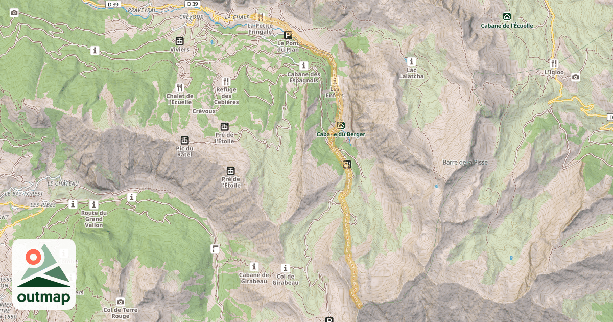 Map of Le Grand Parpaillon — La Chalp