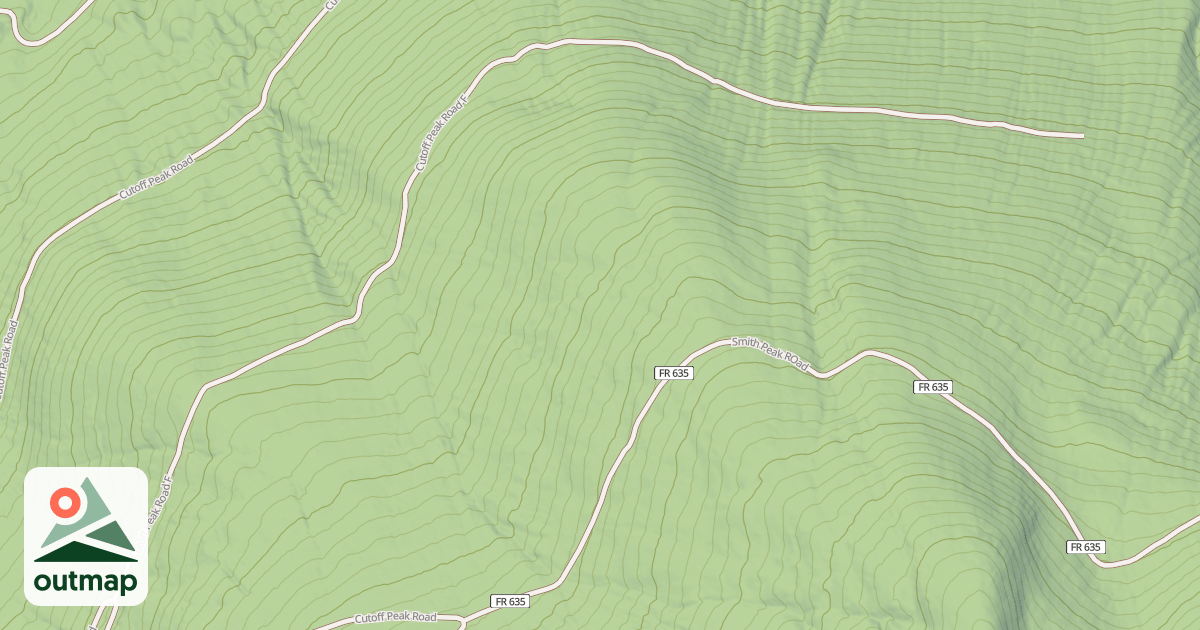 Map of CUTOFF PEAK F