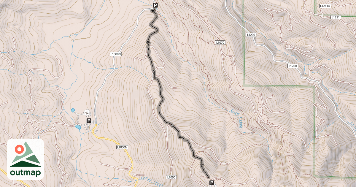 Map of Thrillium MTB Trail