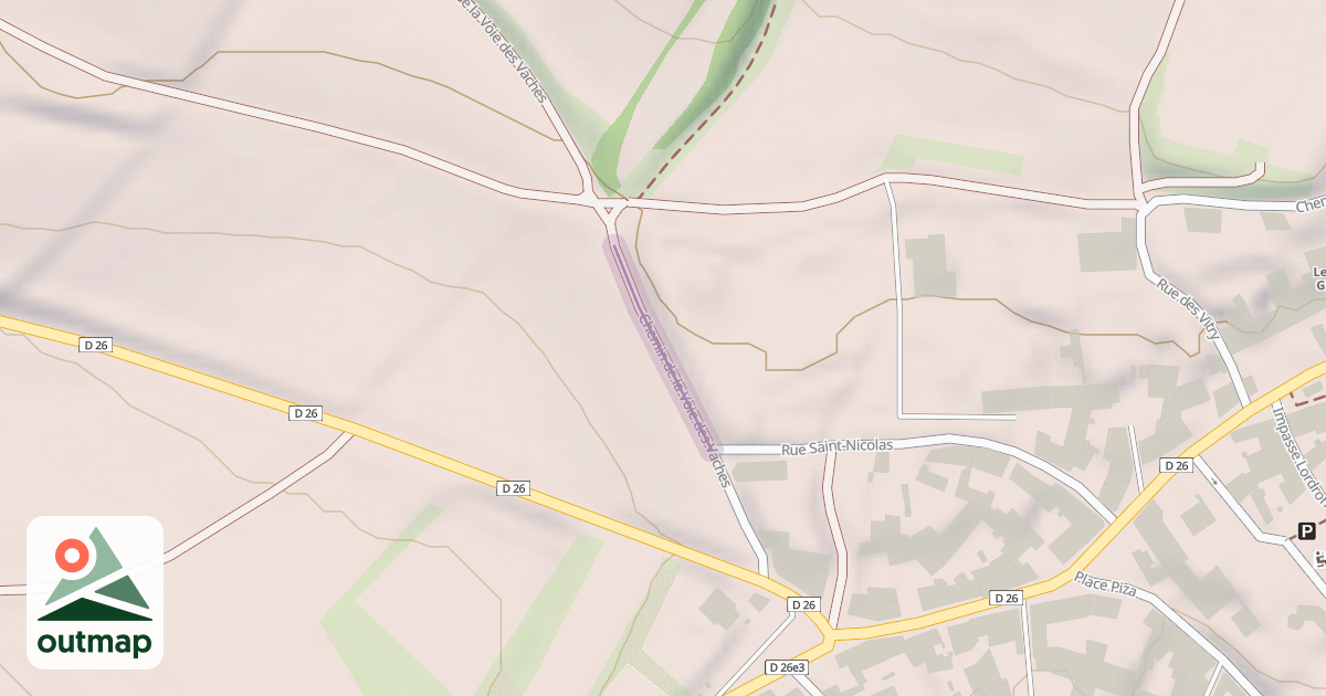 Map of Chemin de la Voie des Vaches