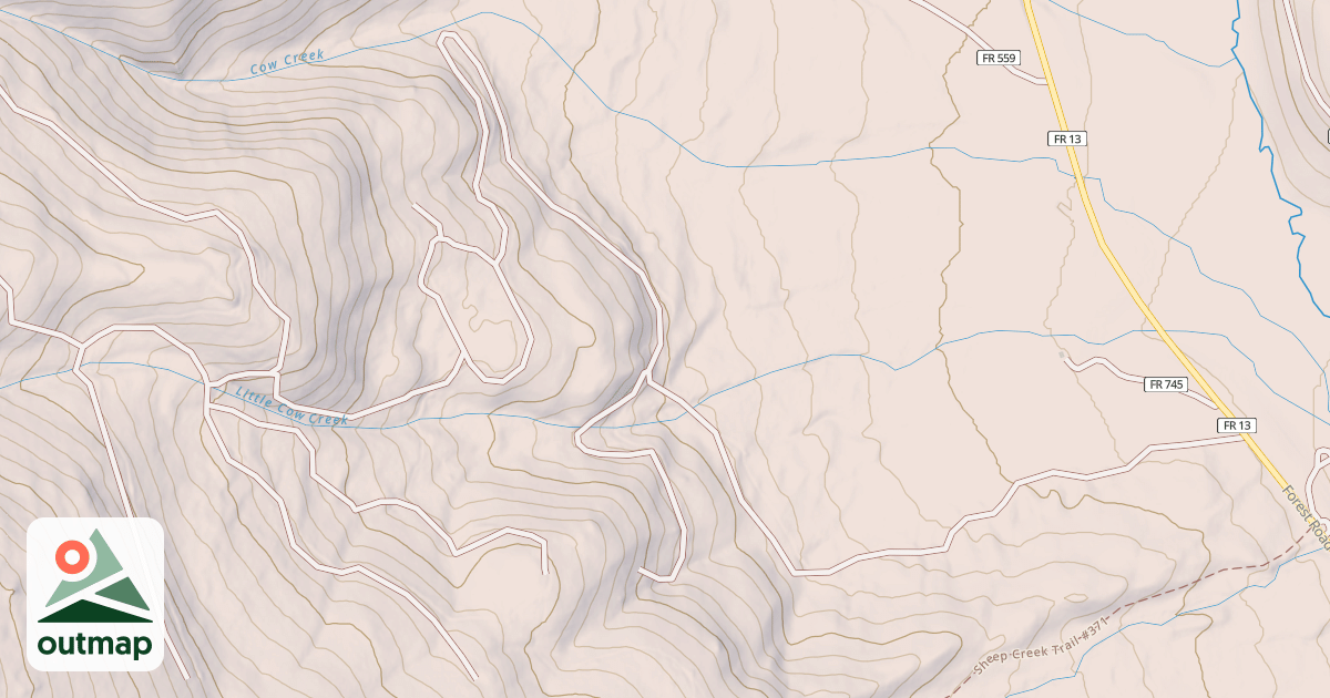 Map of USFS National Forest System Roads {900104D9-60B5-40BA-94DB-5D370E41D698}