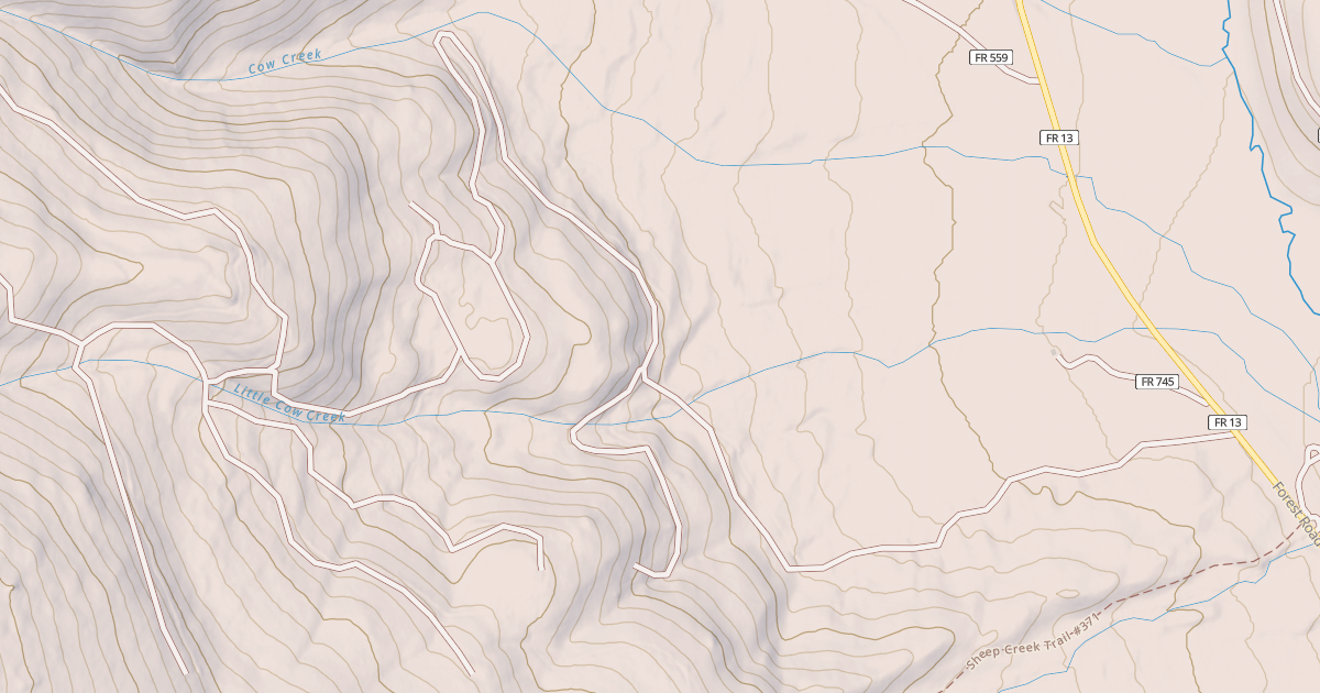 Map preview of USFS National Forest System Roads {900104D9-60B5-40BA-94DB-5D370E41D698}
