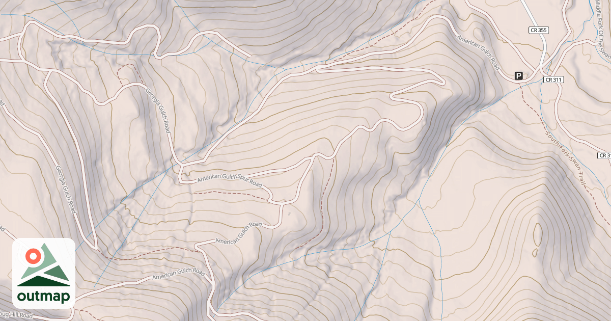 Map of AMERICAN GULCH ROAD
