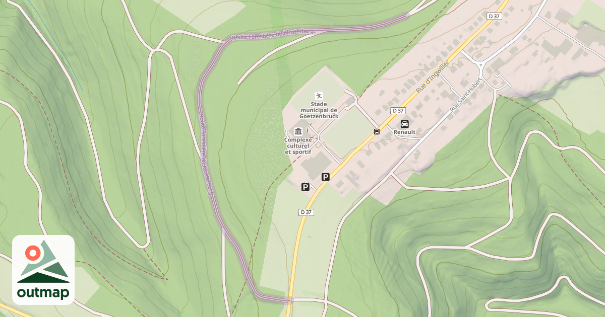 Map of Route Forestière du Klosterberg