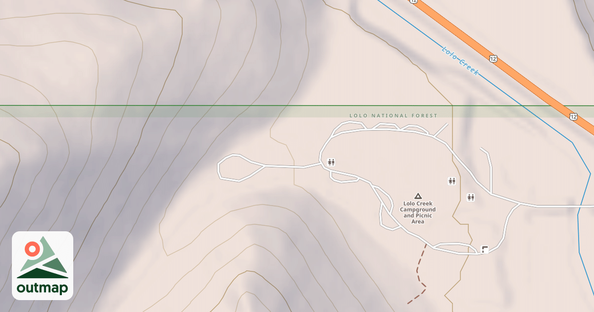 Map of LOLO CREEK C.G. PICNIC LOOP C