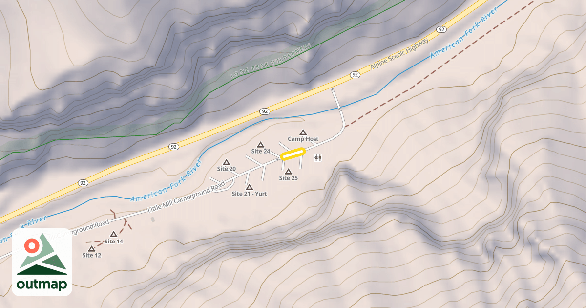 Map of Little Mill Winter Trail