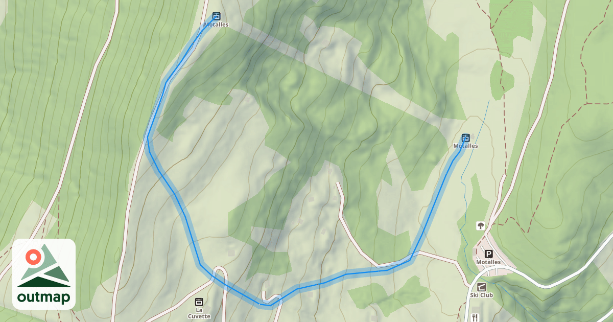 Map of Les Motalles rouge