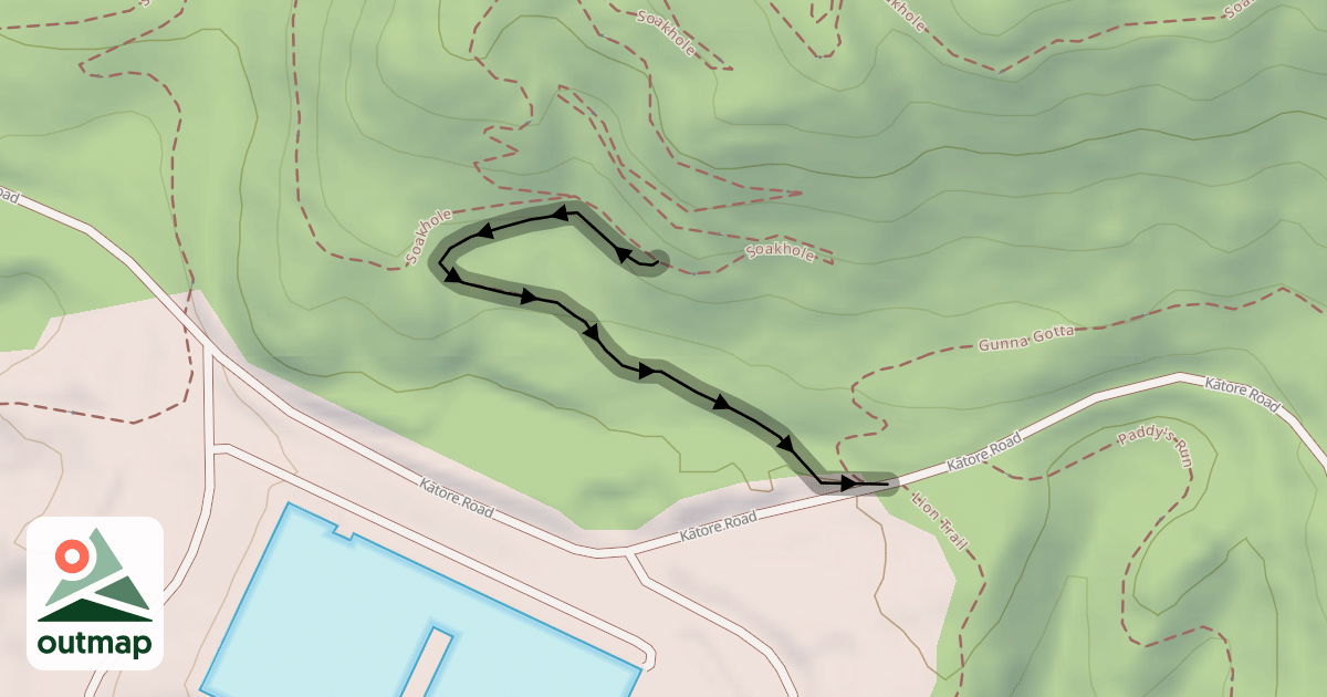 Map of Soakhole Exit to Paddy's Run