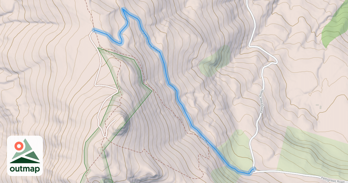 Map of Pettigrews Track