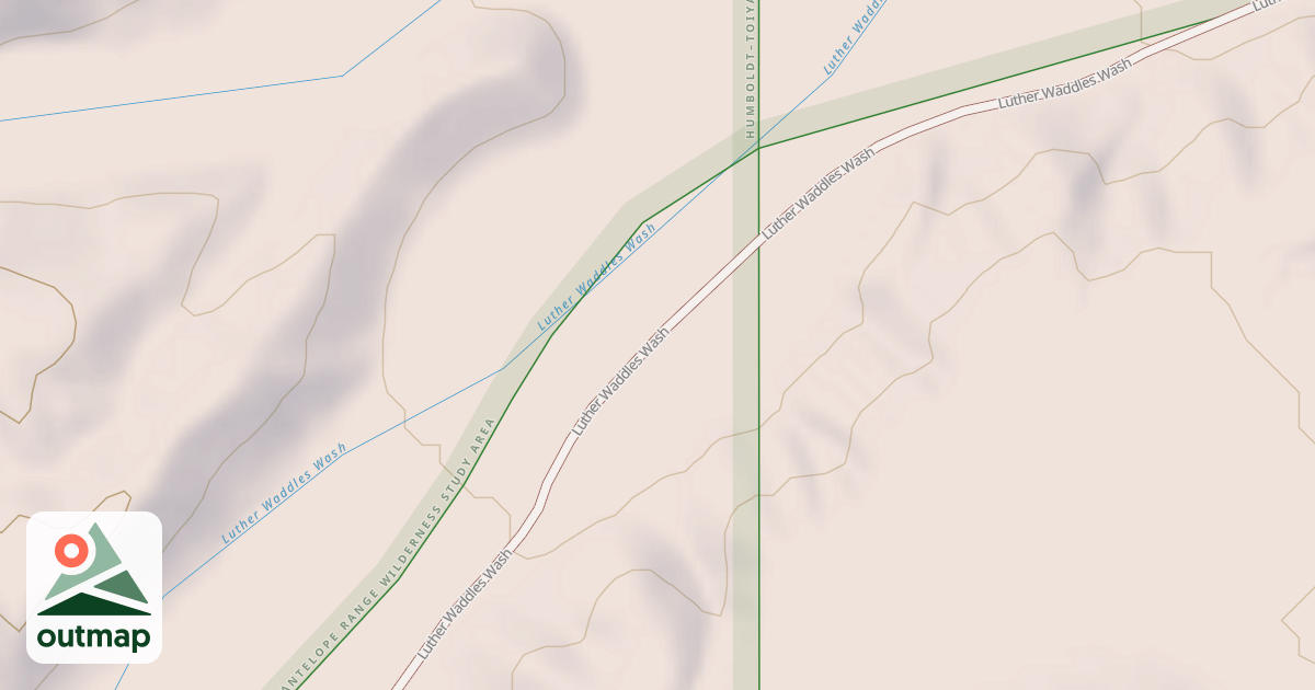 Map of LUTHER WADDLES WASH ROAD