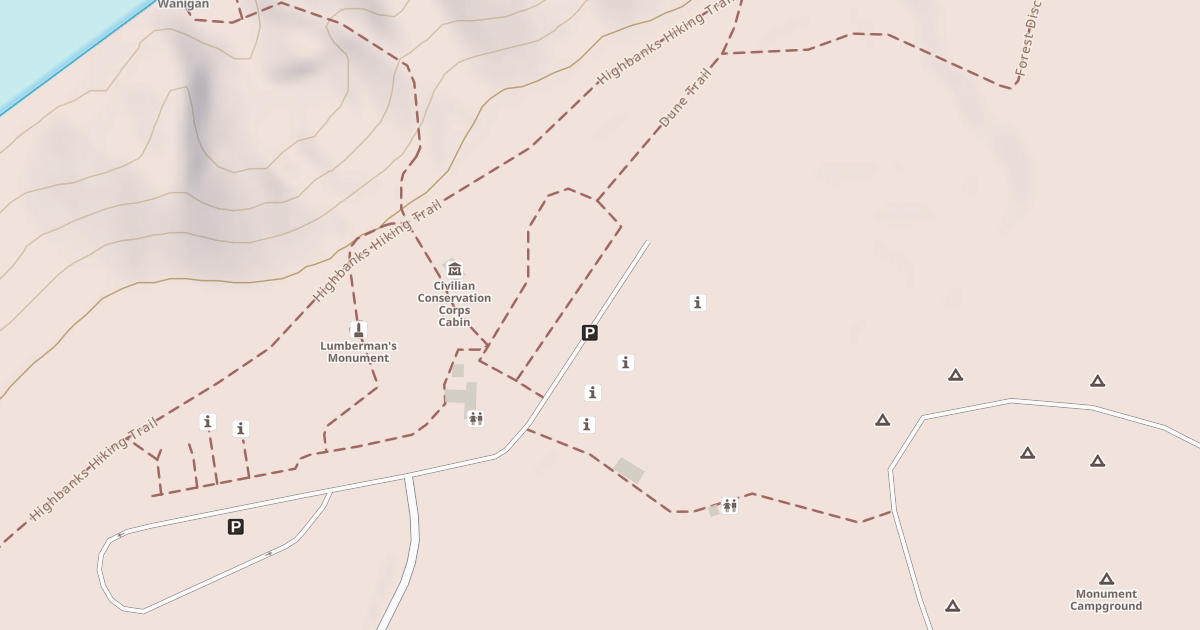 Map preview of LUMBERMANS  MONUMENT