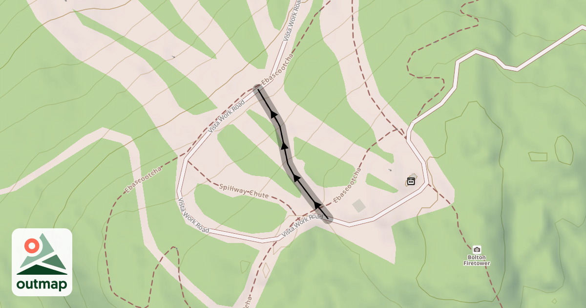 Map of Hard Luck Chute