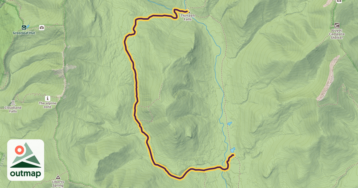 Map of Lincoln Brook Trail