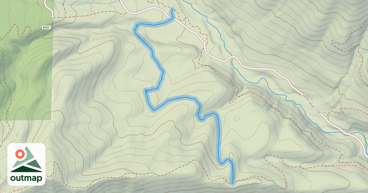 Map of Bicentennial Middle Trail