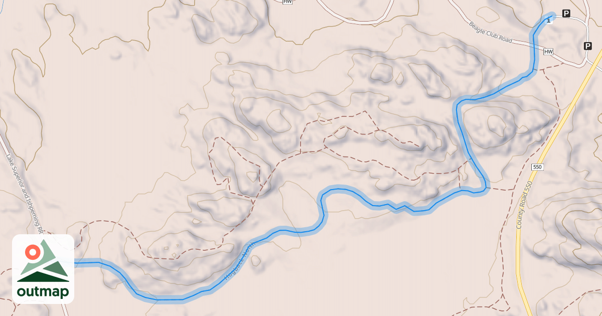 Map of Hogback North