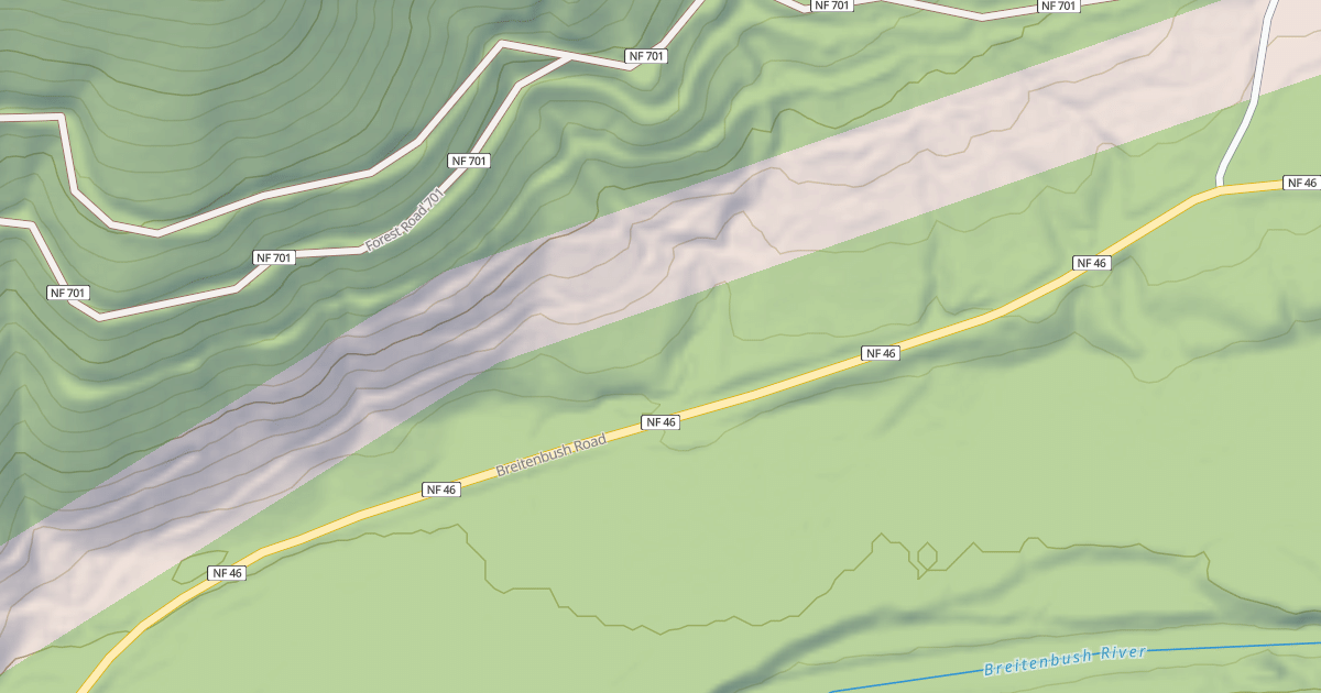 Map preview of USFS Motor Vehicle Use Map Roads {714847FF-A335-476A-AFDE-5708684E1012}