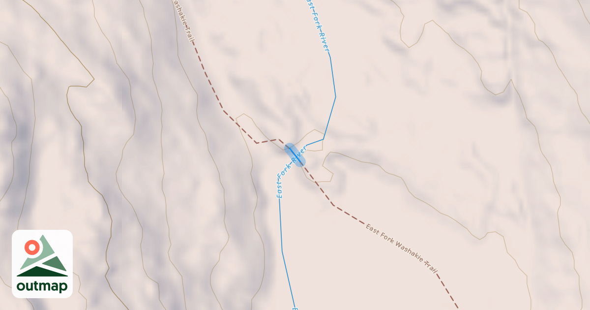 Map of East Fork Washakie Trail