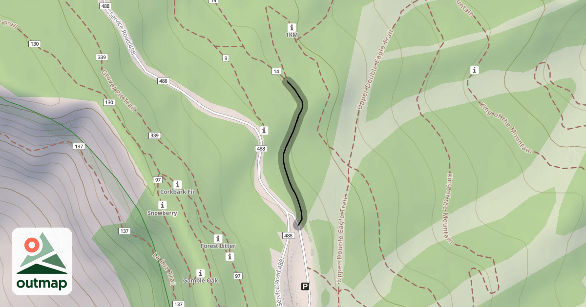 Map of Klaus Groomed XC Ski Trail / King of the Mountain