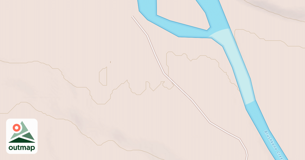 Map of Brushkana Creek
