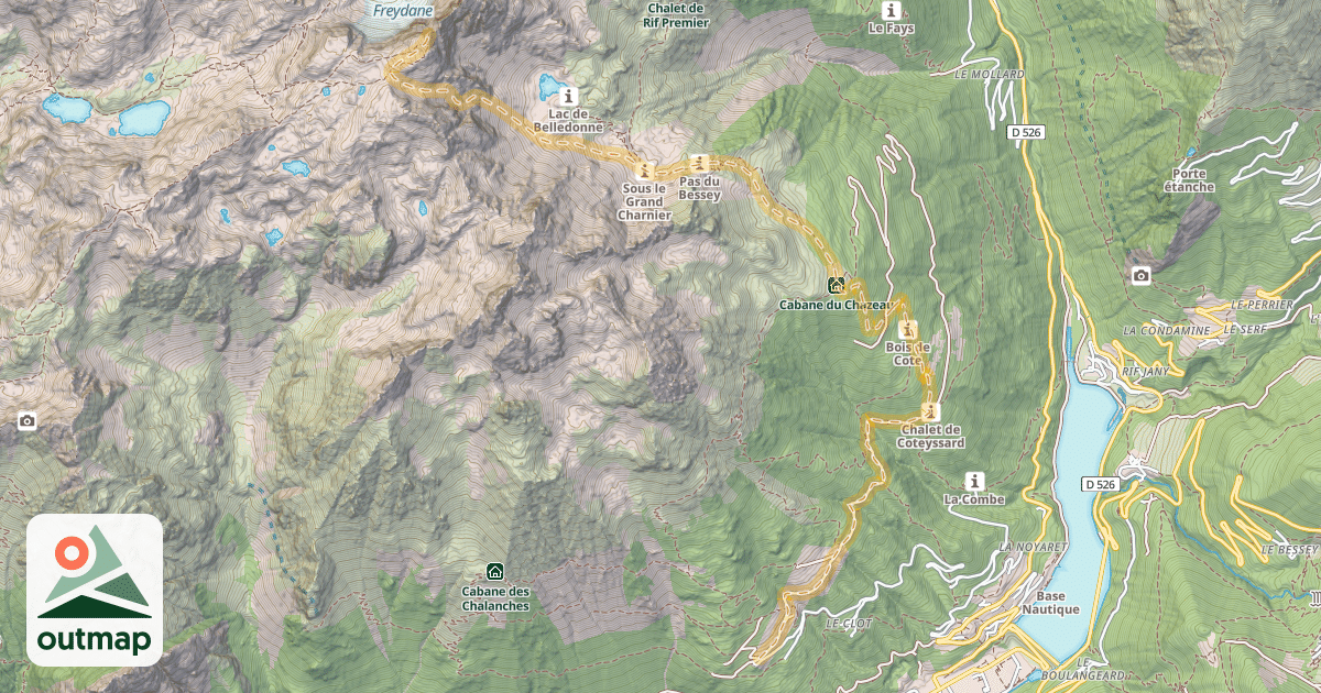 Map of Croix de Belledonne — Allemond-La-Traverse